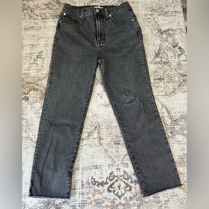 Madewell The Perfect Vintage Jean Black Straight Leg Jeans
